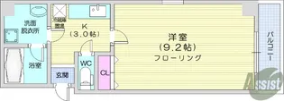 フィオーレ壱番館【3階】の間取り