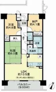 ライオンズマンション立町【5階】の間取り