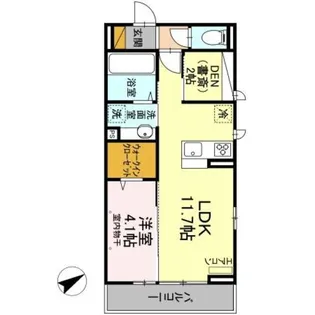 ロイヤルクレスト六号館【1階】の間取り
