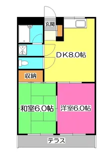 埼玉県所沢市大字下安松【マンション】の間取り