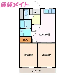 パークビレッジ亀山【2階】の間取り