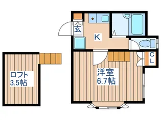スカイコ-ト太白【1階】の間取り