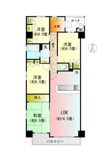 サーパス飯塚【2階】の間取り