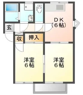 グラミュール手城【1階】の間取り