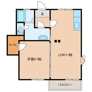 大分県大分市大字森【アパート】の間取り