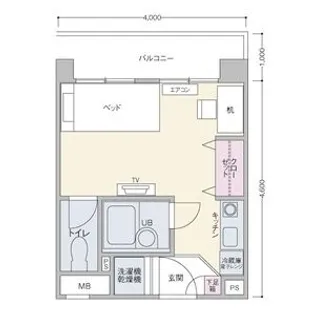 カルムイン豊津【2階】の間取り