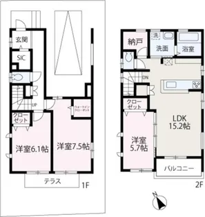 埼玉県朝霞市宮戸4【一戸建】の間取り