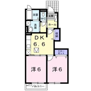 広島県広島市安佐南区伴東2【アパート】の間取り