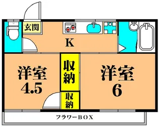 ベルゾーネ御殿山【1階】の間取り