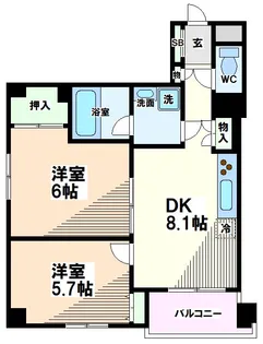 東京都国立市北1【マンション】の間取り
