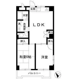 チェリーコート岡野【4階】の間取り