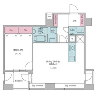レジディアタワー麻布十番【6階】の間取り