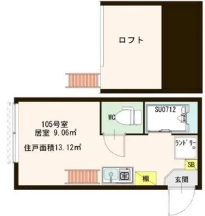 リュクスシティ―高井戸【1階】の間取り