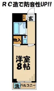 TISマンション堀之内【1階】の間取り