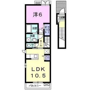 宮城県石巻市鹿妻南5【アパート】の間取り