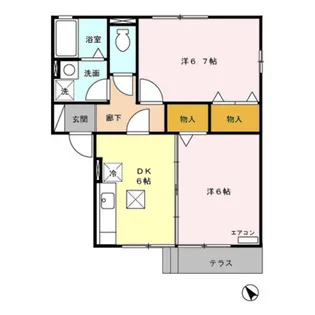 ヴィルグリシーヌ【1階】の間取り