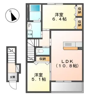 プラムリンデン【2階】の間取り