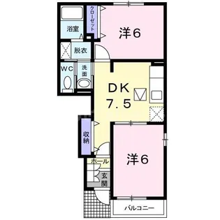 プリムローズ【1階】の間取り