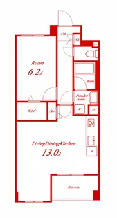 グランシャリオ武蔵小杉【5階】の間取り
