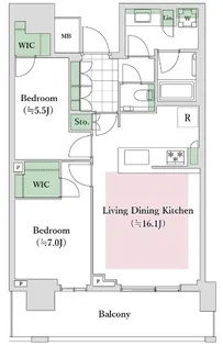 ザ・タワー横浜北仲【21階】の間取り