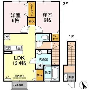 D-room茂庭【2階】の間取り
