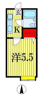 ピュアコート松江【2階】の間取り