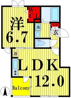 メゾンプルミエール【1階】の間取り