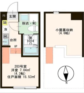 東京都足立区西竹の塚1【アパート】の間取り