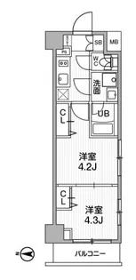 東京都目黒区原町2【マンション】の間取り
