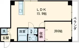 オーク・ハイツ【1階】の間取り