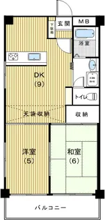 高島スカイハイツ【4階】の間取り