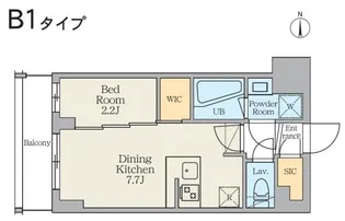 クレストコート東日暮里【2階】の間取り