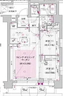 プレサンスレイズ新梅田【4階】の間取り