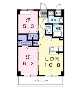 グランツ うふざと【2階】の間取り