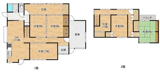 岡山県倉敷市玉島長尾【一戸建】の間取り