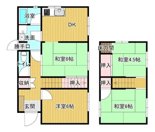 愛媛県新居浜市萩生【一戸建】の間取り