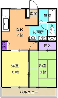 リバーサイド高田A【2階】の間取り