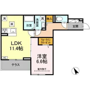 D Paina Yabe 2【1階】の間取り