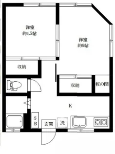 コーポ林部【1階】の間取り