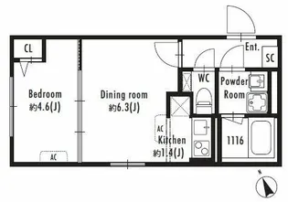 東京都新宿区西新宿8【マンション】の間取り