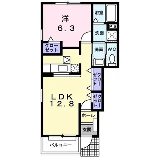 茨城県水戸市堀町【アパート】の間取り