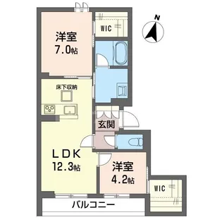 セレスティア【1階】の間取り