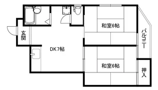 塩川第8ビル ハイツオサム【3階】の間取り