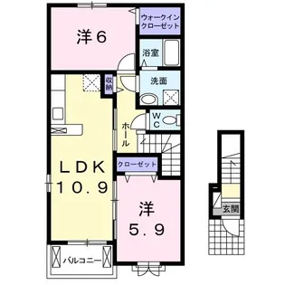 メルヘン イリ-デ【2階】の間取り