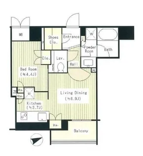ジオ四谷坂町【2階】の間取り