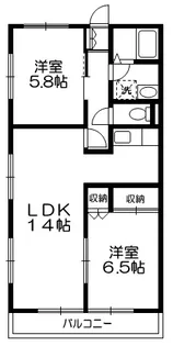 ピアレス下北沢A【1階】の間取り