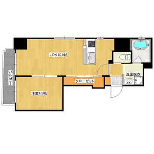サンリブ鴨池【6階】の間取り