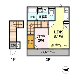 シティハウス高萩M【2階】の間取り