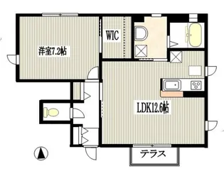 メゾンドクレールA【1階】の間取り