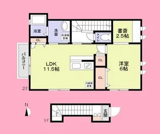 Vent Vert 横浜富岡(ヴァン・ヴェール)【2階】の間取り